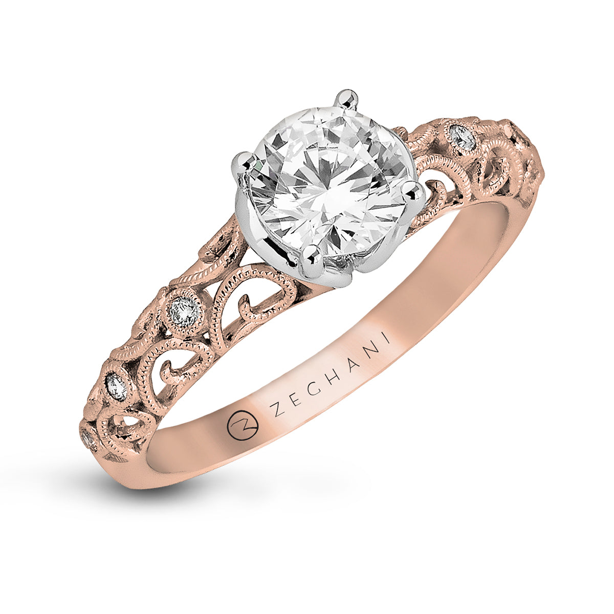 Engagement Ring in 14k Gold with Diamonds