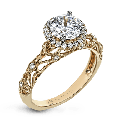 ZR924 WHITE 14K SEMI ROSE