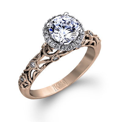 ZR924 WHITE 14K SEMI WHITE-ROSE