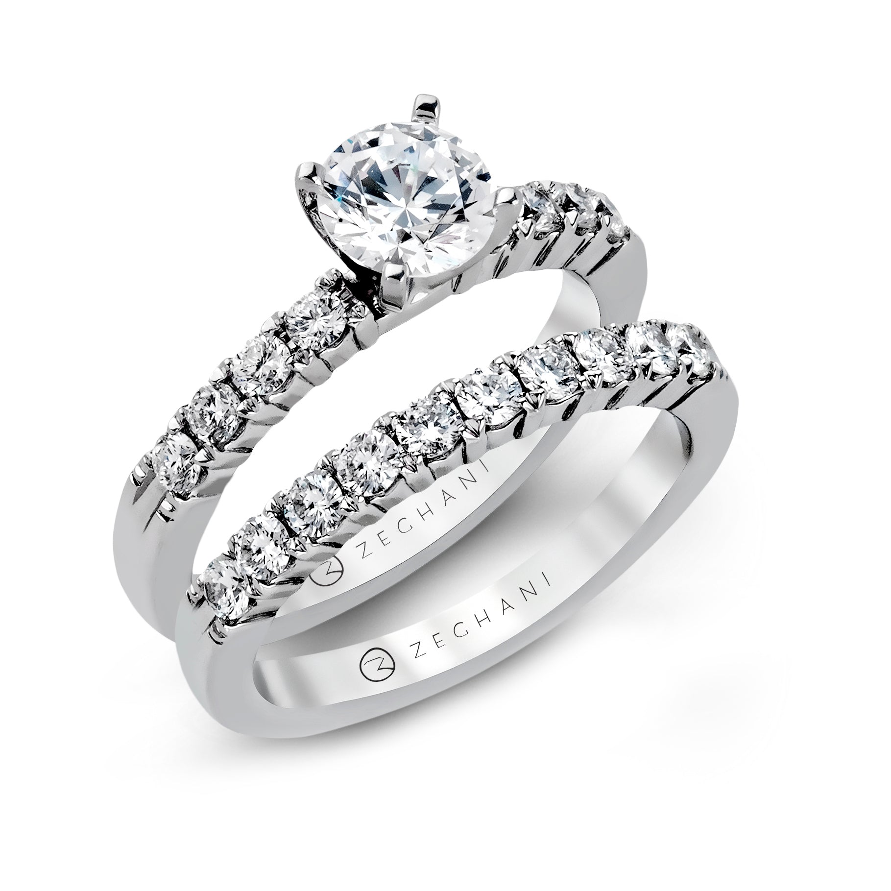 Wedding Set in 14k Gold with Diamonds