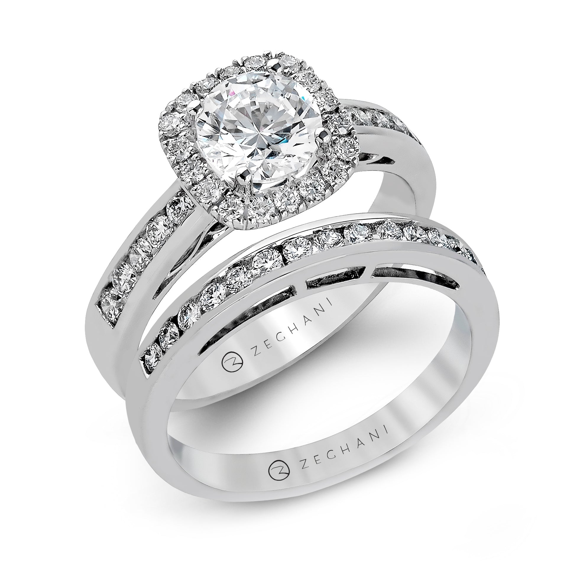 Wedding Set in 14k Gold with Diamonds