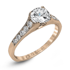 ZR969 WHITE 14K SEMI ROSE