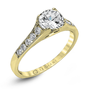 ZR969 WHITE 14K SEMI YELLOW