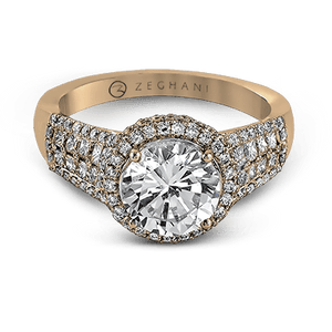 ZR973 WHITE 14K SEMI ROSE 1