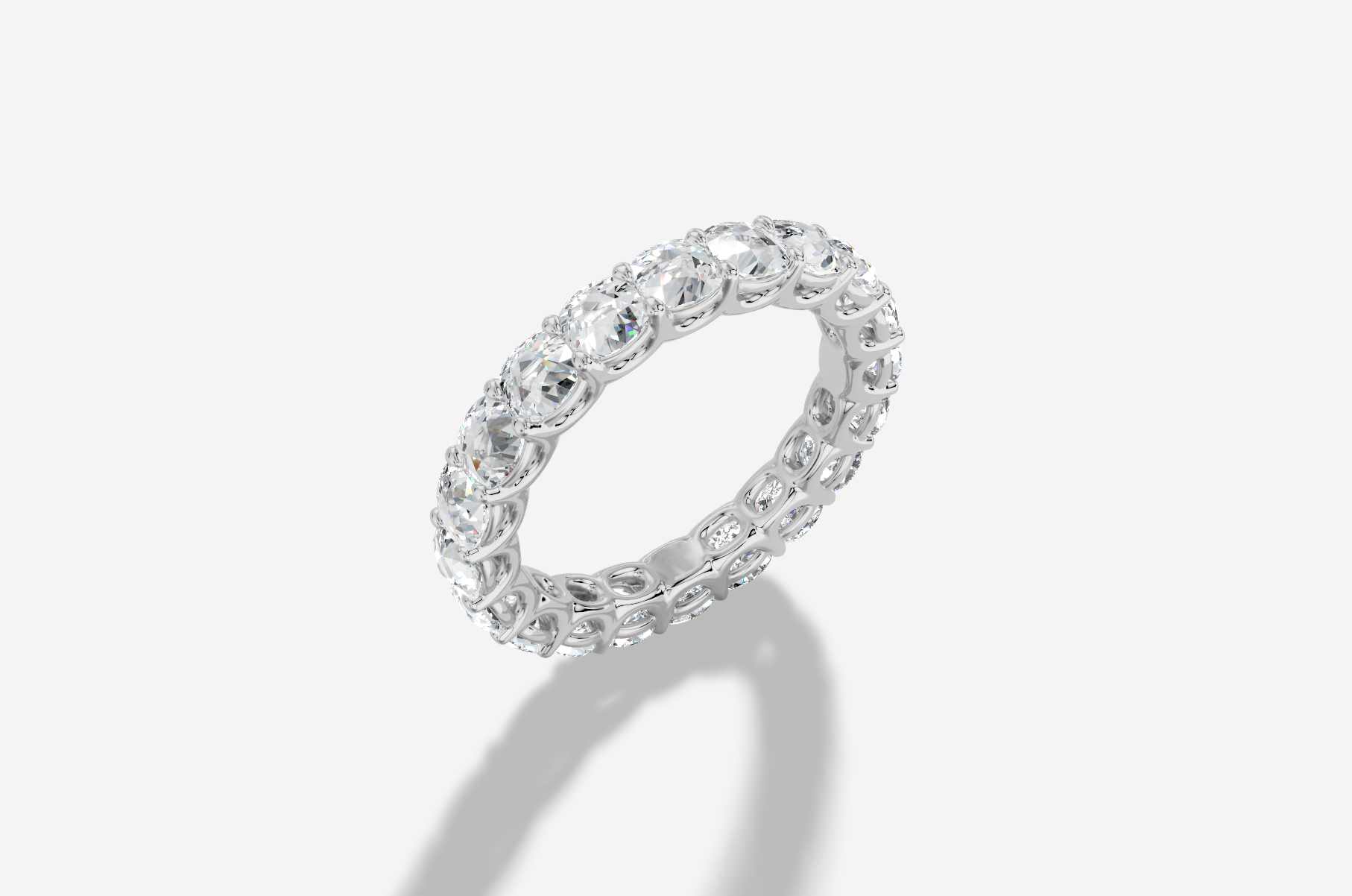 18ct Cushion 0.20Carat Plate Prong 7 product size Band