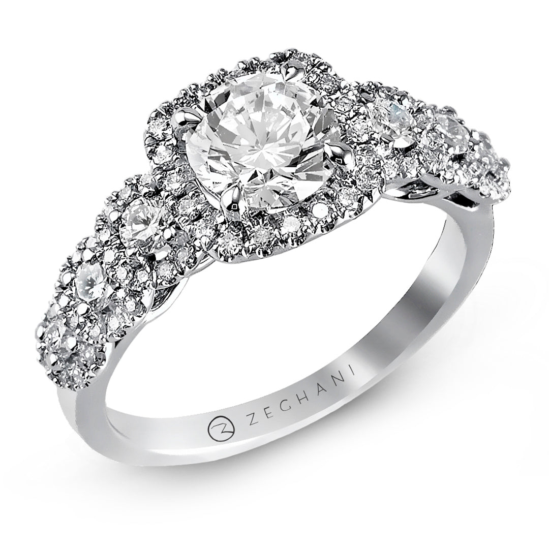 Engagement Ring in 14k Gold with Diamonds